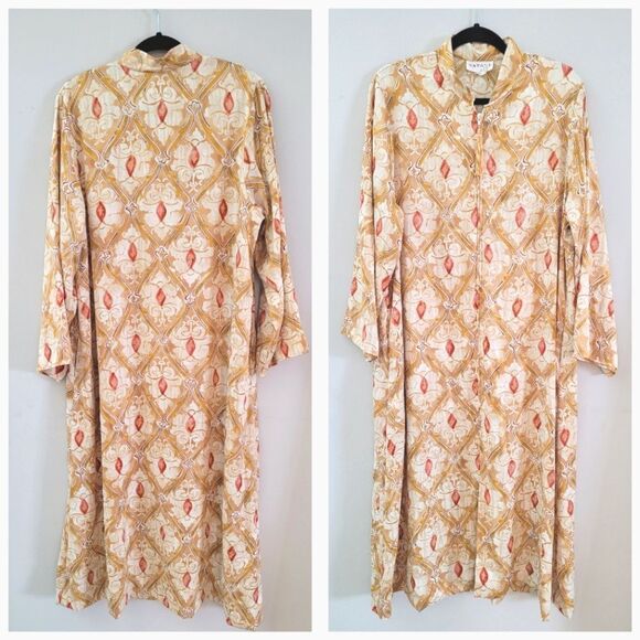 NATORI zip caftan sleepwear gown size M - Picture 1 of 15